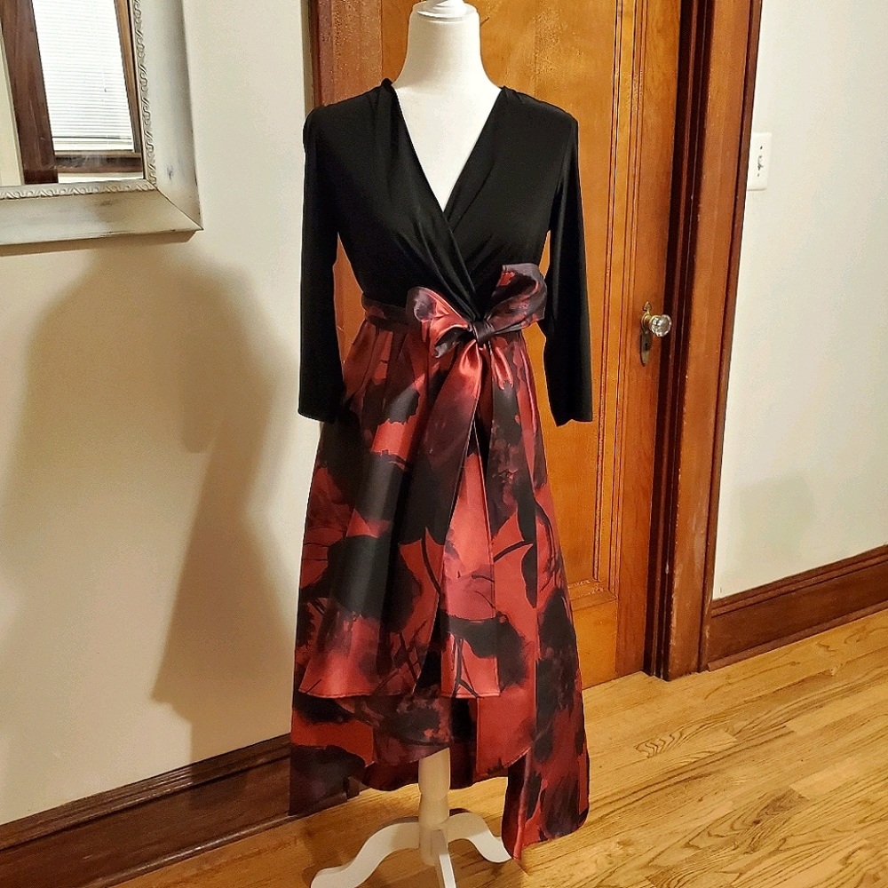 R&M Richard's High/Low Floral Cocktail Dress